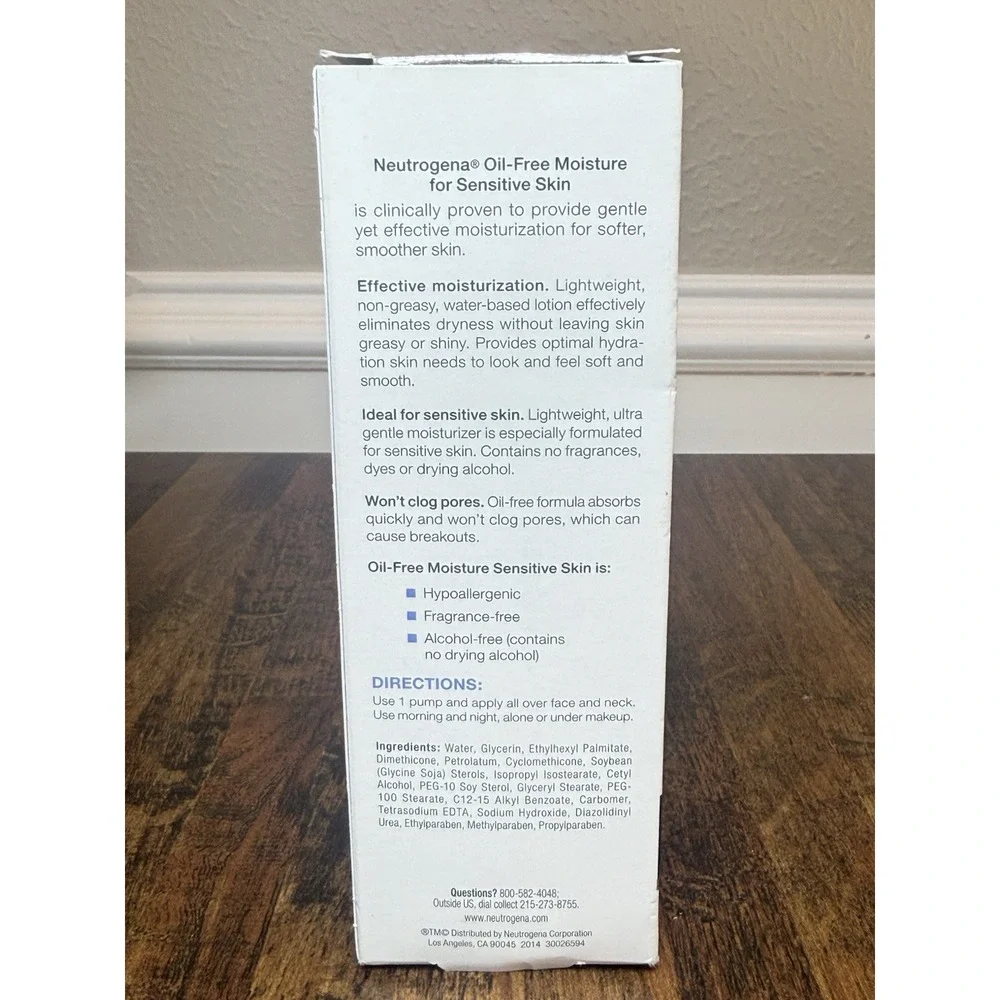 Neutrogena Oil-Free Moisture for Sensitive Skin 4 fl oz